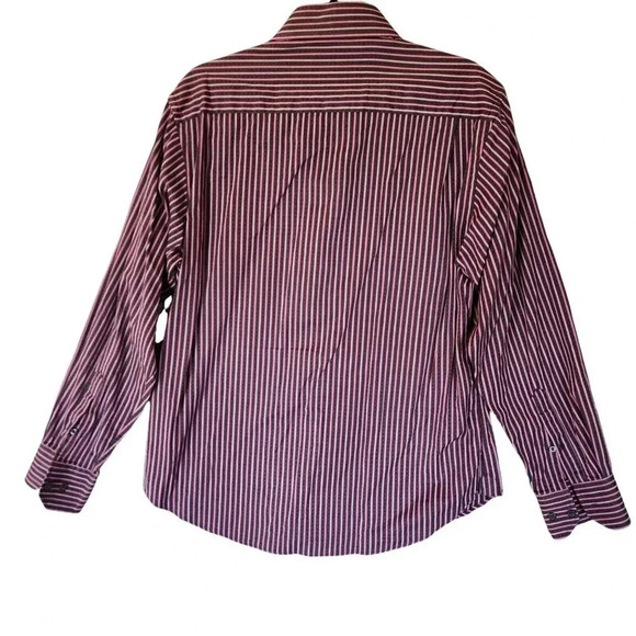 Toscano 100% Cotton Button Down Shirt Multicolor Striped Long Sleeve Size Medium - Picture 2 of 8